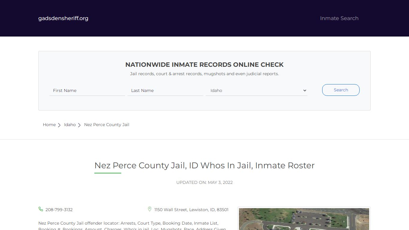 Nez Perce County Jail, ID Inmate Roster, Whos In Jail
